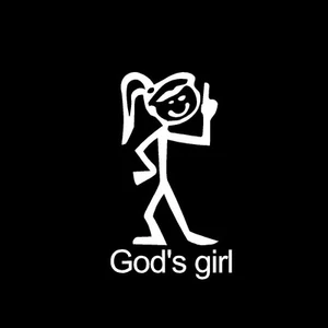 2 pack - GOD'S GIRL religious Jesus christian (5" White) Vinyl Decal Sticker - Picture 1 of 2