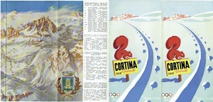CORTINA DOLOMITI ITALIA Brochure Map Olimpiadi Giochi Olimpici MARIO PUPPO 1956 - Foto 1 di 3