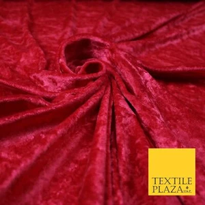 RASPBERRY Crushed Velvet Fabric Material Backdrop Cushions Curtains Stretch 7439 - Picture 1 of 3