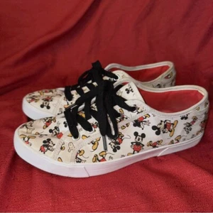 DISNEY Classic Mickey Mouse Canvas Sneakers, Women's Size 8, GUC - Picture 1 of 6