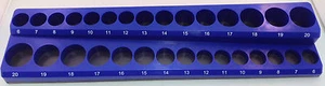 3/8" Drive 30pc Magnetic Metric Socket Holder 13 Deep 13 Shallow - Foto 1 di 2