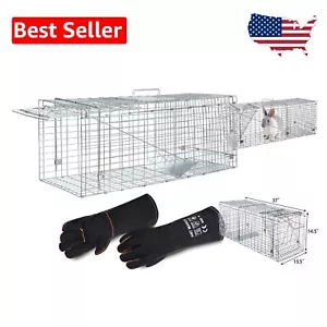 Durable Live Animal Trap 37" with Gloves for Wildlife Rescue Solutions - Picture 1 of 8
