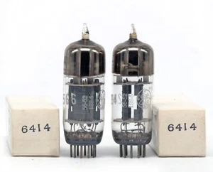 MATCHED PAIR 6414 GE NOS Tube Röhre Valvula Lampe 진공관 Valve Valvola 真空管 电子管 - Picture 1 of 3