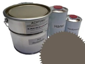 Juego de 7 litros de pintura para coche 2K RAL 7006 gris beige brillo ¡sin barniz transparente punto de pintura! - Imagen 1 de 1