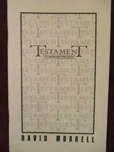 David Morrell - TESTAMENT - 1. so Kapbuch - SIGNIERT LIMITIERT - Bild 1 von 1