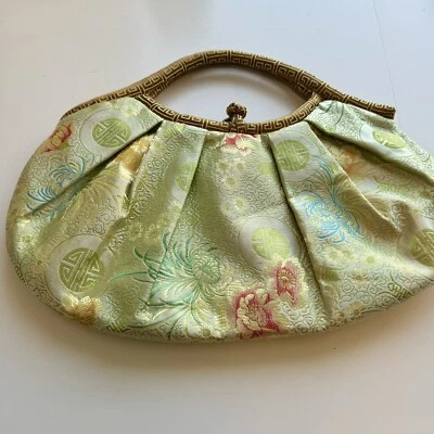 JP Fushi Vintage Floral Diseño Oriental Tela Mango y Botón Cierre de Lazo Foto 1 de 4