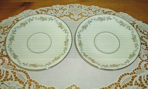 Vintage Fine Syracuse China MELODIE Saucers ~ Set of 2 ~ - Picture 1 of 5