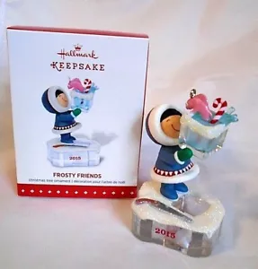 Hallmark Frosty Friends 2015 pesca en hielo esquimal 36ª serie coleccionista - Imagen 1 de 6
