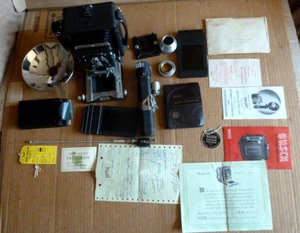 Vintage BUSCH Precision Pressman Kamera, Modell C, 2-1/4x3-1/4", Blitz, Papiere, ++1947 - Bild 1 von 13