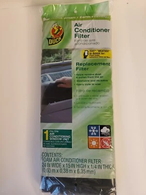 Duck Window AC Foam Replacement Filter 24x15x1/4 Washable Reusable Cut to Size - Image 1 of 2