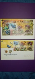 2003 Australian Decimal Minisheet "Bugs & Butterflies" FDCs + FREE Shipping 🛻 - Picture 1 of 5