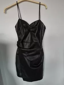 Zara Faux Leather Mini Dress Size S - Picture 1 of 16