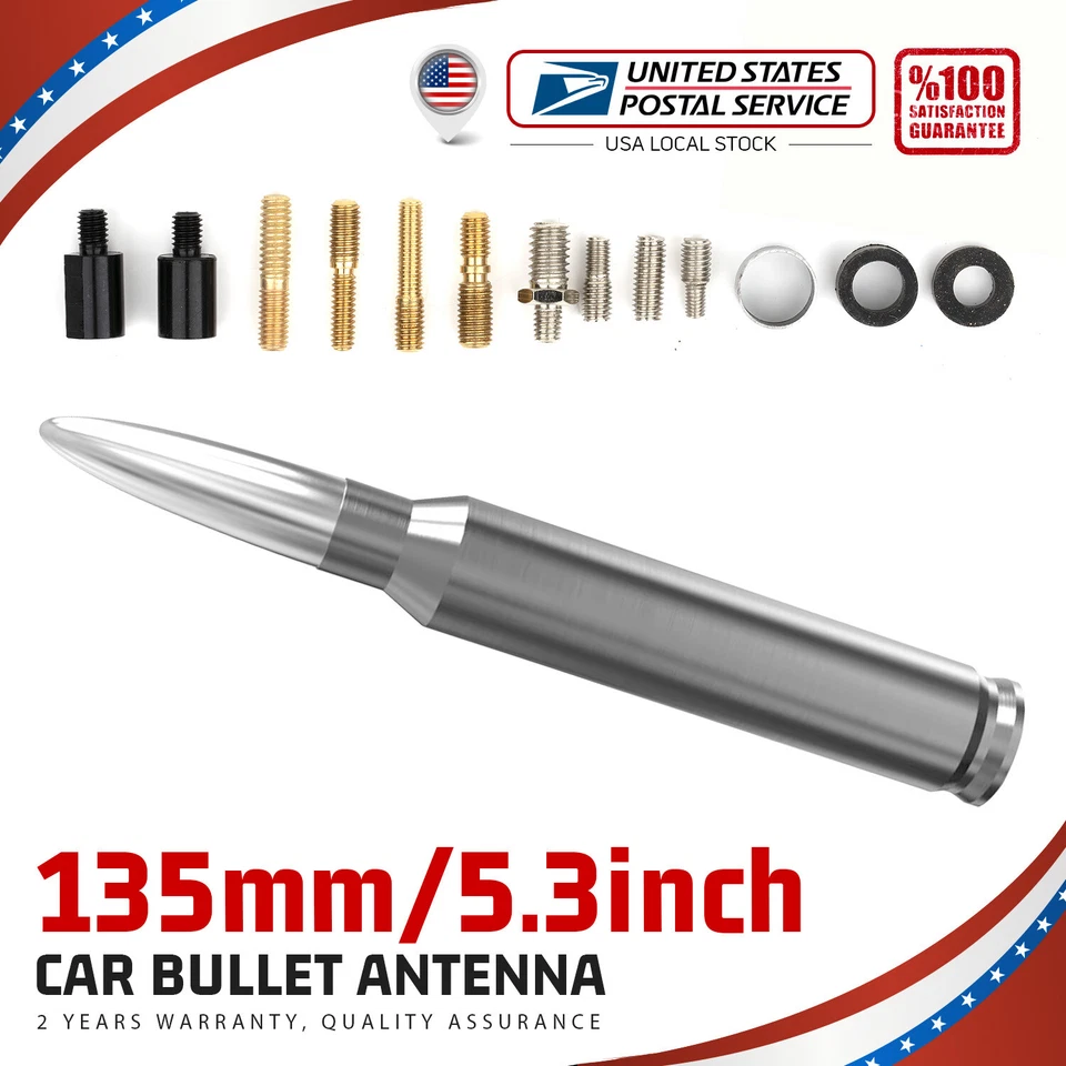 Antena plateada de aleación de aluminio de 5,3" para Chevrolet Silverado 2500 HD Classic 2007 Foto 1 de 4