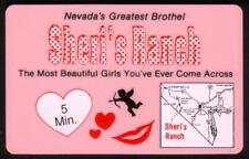 5m Sheri's Ranch 'Nevada's Greatest Brothel'Pahrump Nevada Téléphone Carte