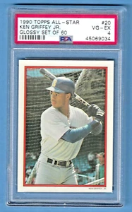 1990 Topps  Glossy Ken Griffey Jr. Mariners #20 Rookie PSA 4 #45069034 HOF 2016 - Picture 1 of 2