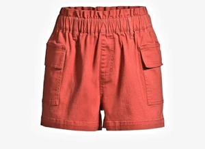 No Boundaries Women's UHR Pull On Cargo Shorts Rust Color Size L (11-13) NEW - Picture 1 of 6