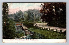 Philadelphia PA-Pennsylvania, Lincoln Drive, Fairmount Park, Vintage Postcard