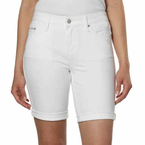 Calvin Klein Ladies' Denim City Shorts 928 White Light Size 8