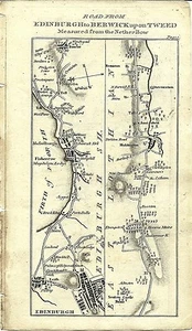 Antique map, Taylor & Skinner, Edinburgh to Berwick upon Tweed (1) - Picture 1 of 2