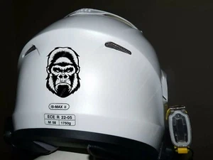 60mm cool Gorilla helmet Motorbike motor bike hard hat decal sticker - Picture 1 of 4