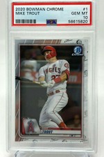 2020 Bowman Chrome #1 ~ Mike Trout PSA 10 ~ POP 128
