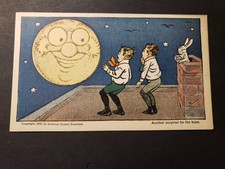 1906 FUNNY MOON Unused Postcard BOSTON SUNDAY AMERICAN NEWSPAPER
