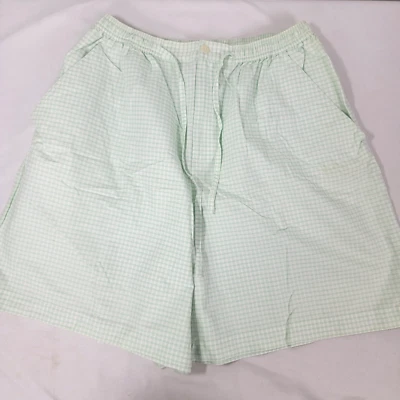 Pantalones Cortos Para Mujer Elisabeth Vintage Verde Blanco Cuadros Talla 18 Usados en Excelente Condición Algodón Claiborne Foto 1 de 4