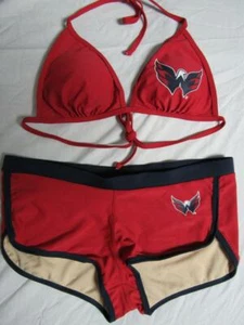 Capitals Womens Medium Screened Bikini Swimsuit with Reversible Top C1 549 - Picture 1 of 2