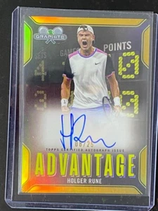 HOLGER RUNE 2024 TOPPS GRAPHITE ADVANTAGE Gold REFRACTOR AUTO /25 SP ROOKIE - Picture 1 of 2