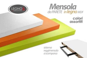 Mensola da Parete Pensile STAFFA MODERNO CLASSICO BIANCO VERDE ARANCIONE 40*25*4 - Foto 1 di 6