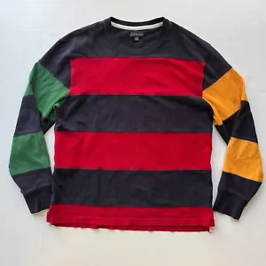 Camicia Rugby Vintage J CREW ALWAYS Uomo M Girocollo Remi Pieced Righe 1984 LS - Foto 1 di 8
