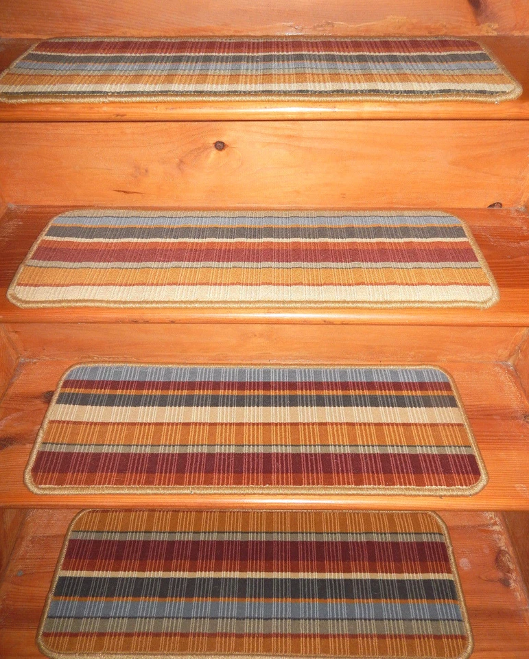 14 = Paso 10'' x 29"" peldaños de escalera escalera alfombra acolchada 100% lana. Foto 1 de 4