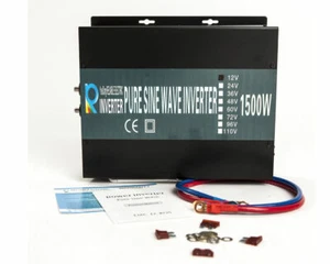 Solar Power Pure Sine Wave Inverter 1500W 12/24V to 120/220V Off Grid Battery - Picture 1 of 7