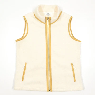 Chaleco MAGASCHONI Piel Sintética Sherpa Vellón Marfil/Blanco Para Mujer Grande Nuevo Sin Etiquetas Foto 1 de 4