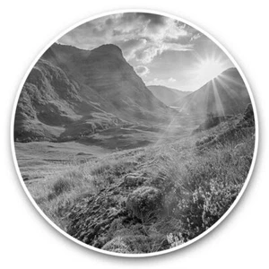 2 x Vinyl Aufkleber 25 cm (bw) - Glencoe Mountains Highlands Schottland #37032 - Bild 1 von 8