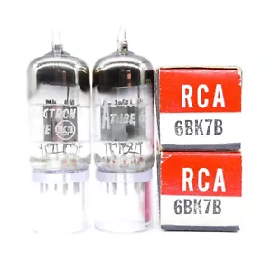 Due tubi RCA 6BK7B NOS NUOVO CON SCATOLA Match Date Test Forte TV-7D/U MC34B WOO MING AMP - Foto 1 di 1