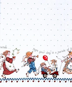 VTG #3808 Daisy Kingdom Fabric ANGEL PARADE BORDER Sandi Gore Evans 4 Yards - Picture 1 of 3