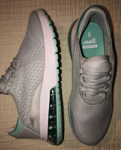 Avia Women's Gray & Sea-foam Green Memory Foam Lightweight Sneaker Shoes Size 9 - Picture 1 of 5