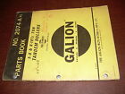 Galion Roller 5--8 8-10 Ton Tandem Roller Vibrator Tractor Parts Book