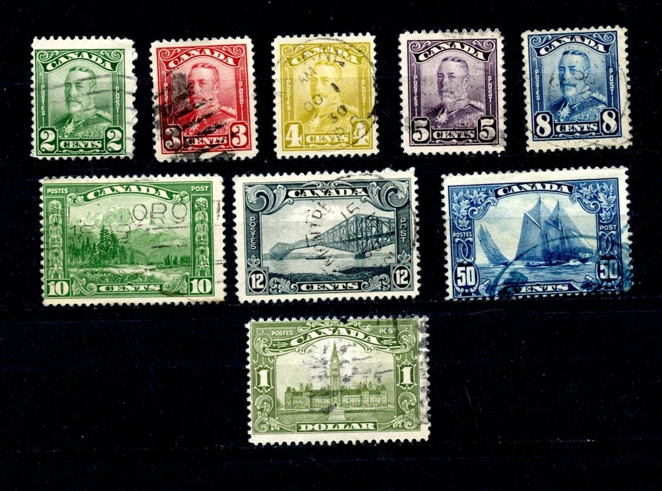 Canada #150-156, 158-8 (C048) King George V & Scenic Views, U,FVF,CV$187.65 - Image 1 of 1