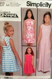 Simplicity 8307 Girls Plus Dresses Length Bodice Variations Pattern Sz 16 Cut - Picture 1 of 2