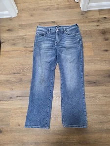 True Religion Ricky Herren Größe 34x32 Relaxed Straight Medium winterliche Waschung - Bild 1 von 5