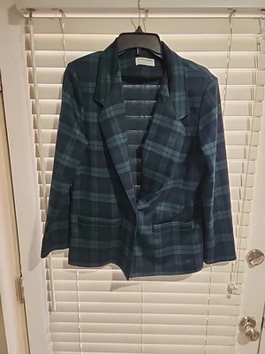 Женские темно-синие черные часы Alfred Dunner блейзер размер 12 мягкие бывшие в употреблении - Изображение 1 из 4