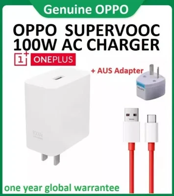 Genuine OnePlus OPPO 100W SuperVOOC Fast Charger + Cable - Au Plug -BRAND  NEW - image 1 of 4