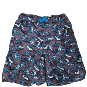 O'rageous Boys Swim Trunks XS Blue Shark Print Mesh Lining Pockets - Picture 1 of 12