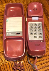 Teléfono de pared de escritorio ATT 210 Trimline malva tono táctil - ¡Funciona! - Imagen 1 de 6