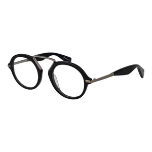 Yohji Yamamoto YO-1035530 Hombres Marco Óptico Negro Plástico Sólido Redondo Anteojos - Imagen 1 de 3