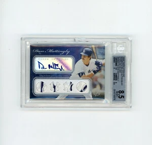 2008 Topps Sterling Don Mattingly Moments Quad Jersey Autograph #d 1/1 BGS 8.5 - Picture 1 of 2