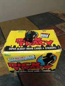 1990 Topps Dick Tracy Trading *16 Card* 24 Sealed Packs Jumbo Box X'ed Out - Picture 1 of 9