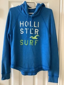 Hollister Damen Pullover Hoodie Surf Logo Blau Gr. S - Bild 1 von 5